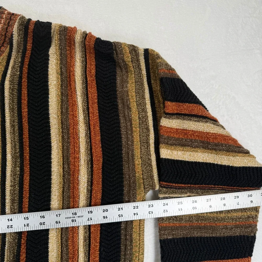Vtg Pronto Uomo Men Striped Crew Neck Sweater‎ XXL Acrylic Knit Made in China